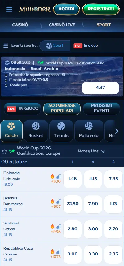 Millioner Sportsbook
